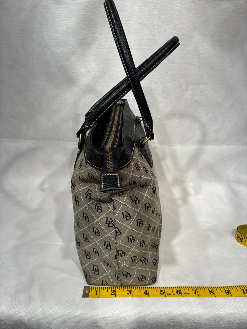 Dooney and Burke Fabric and Leather Purse - Picture 2 of 13
